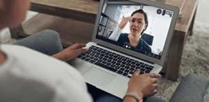 virtual video call with cancer nurse