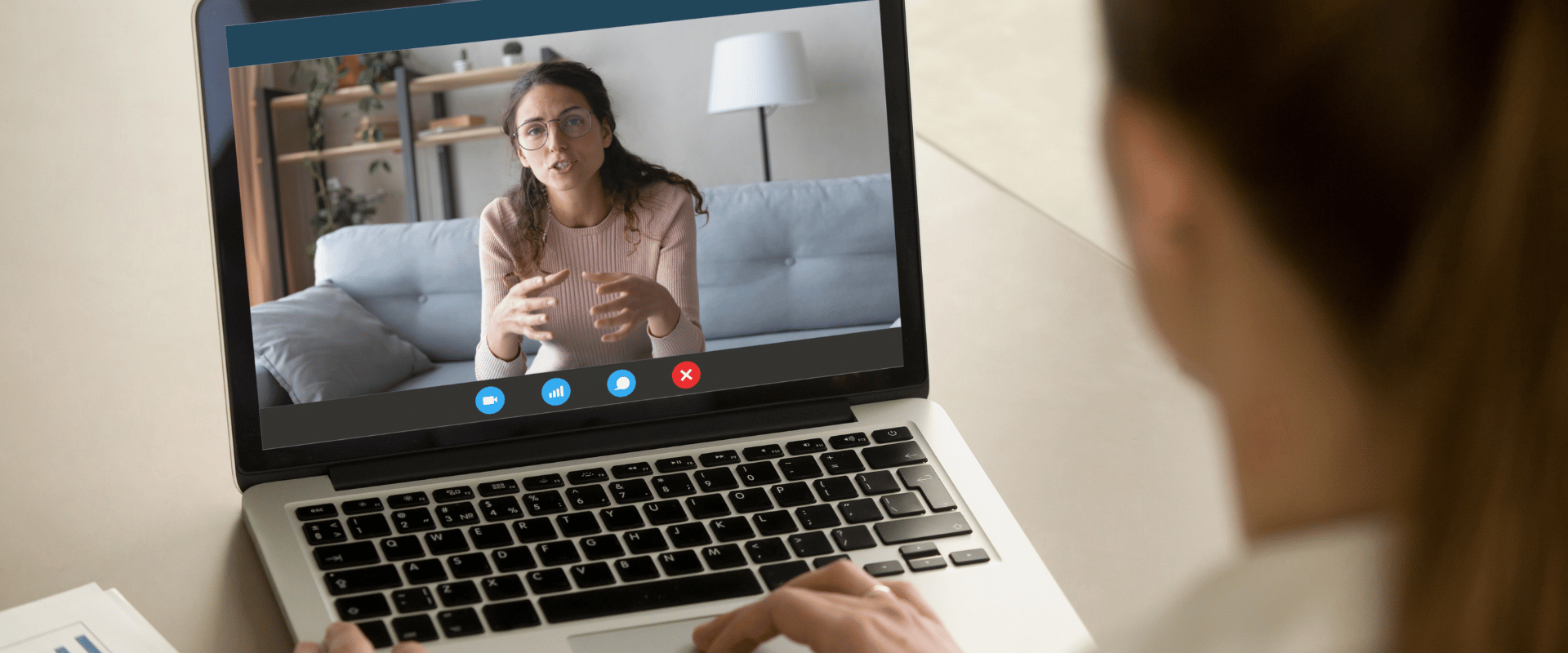 women wearing glasses getting clinical guidance on a video call with a cancer nurse specialist women wearing glasses getting clinical guidance on a video call with a cancer nurse specialist