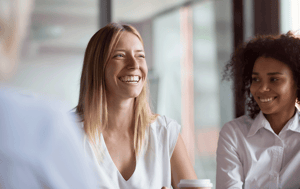 two women meeting
