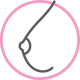 breast icon in pink circle