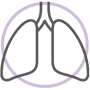 lung icon in purple circle