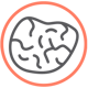 mole icon in orange circle
